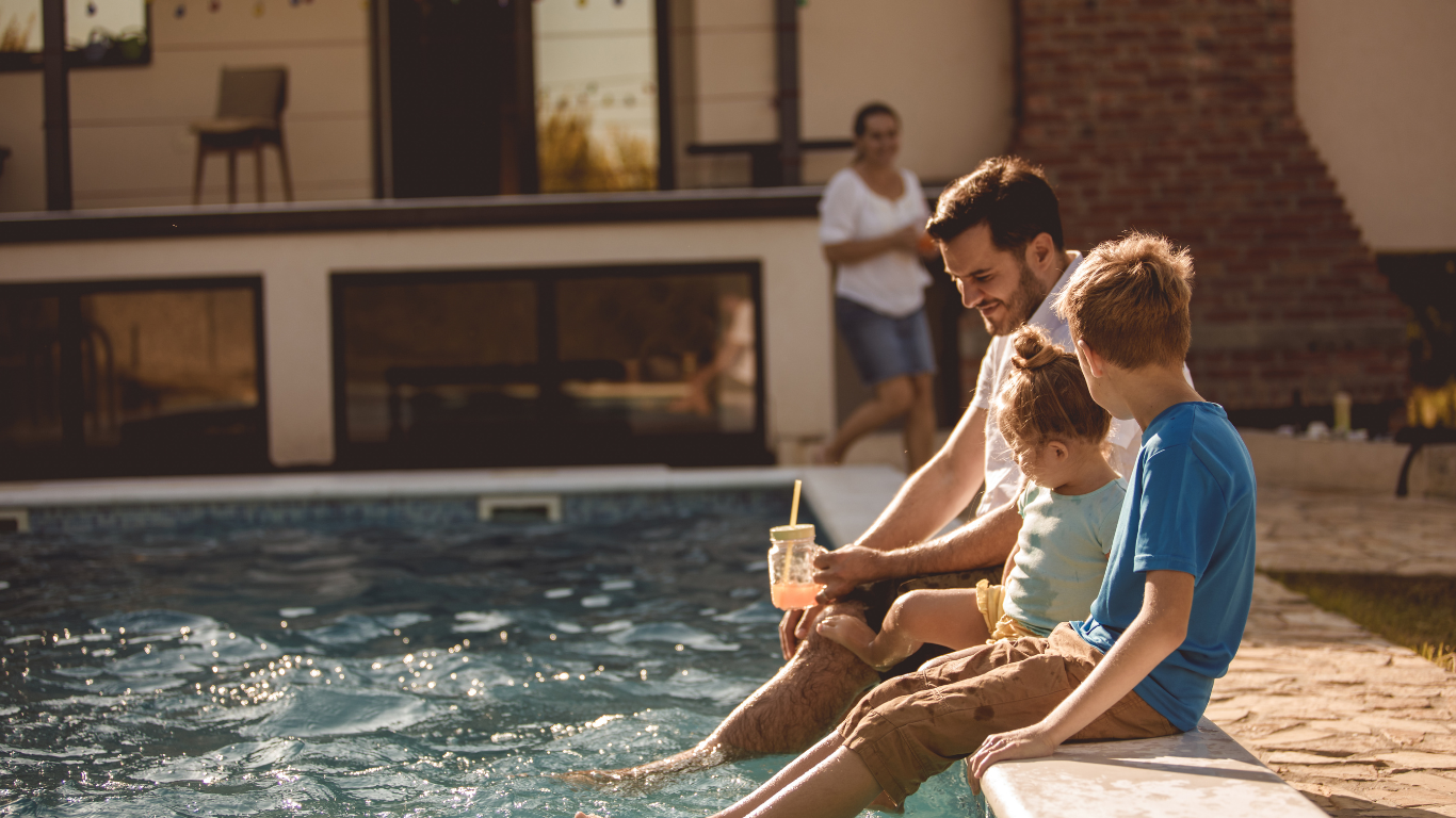 A family on holiday before making a holiday accident claim